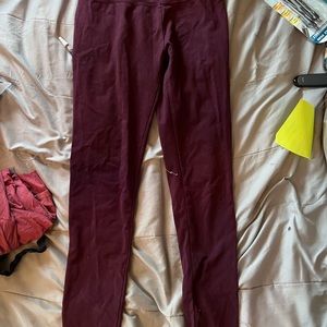 Burgendy running tights /leggings
